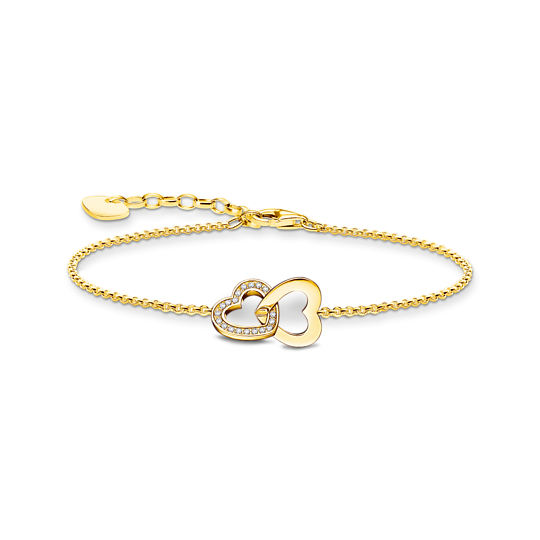Thomas Sabo YGP Bracelet with intertwined Hearts A2163-414-14
