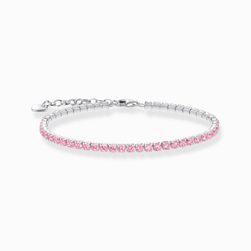 Thomas Sabo Silver tennis bracelet with pink zirconia A2167-051-9