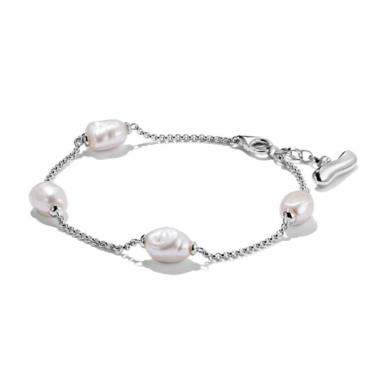 Thomas Sabo Silver Bracelet with Fresh Water Pearls A2189-082-14-L19v