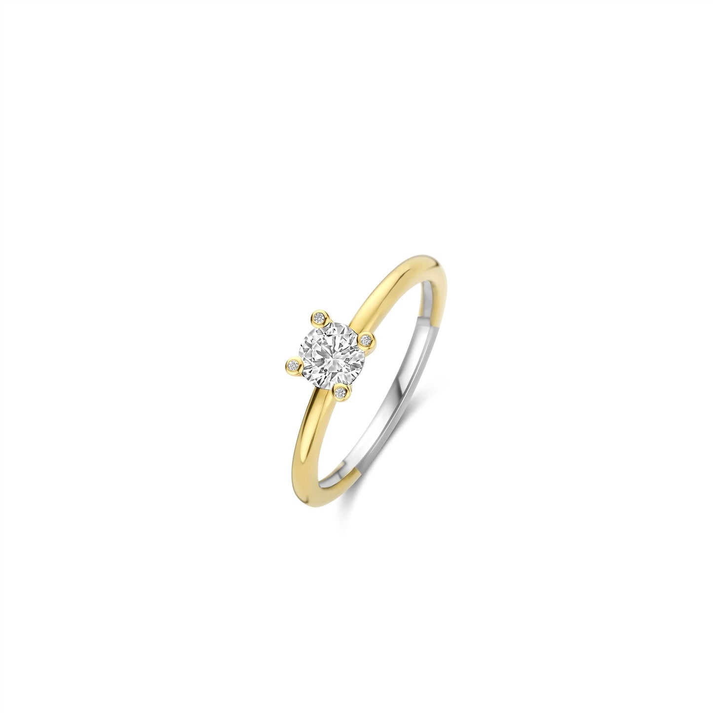 Ti Sento Solitaire ring with CZ Claws 12367ZY