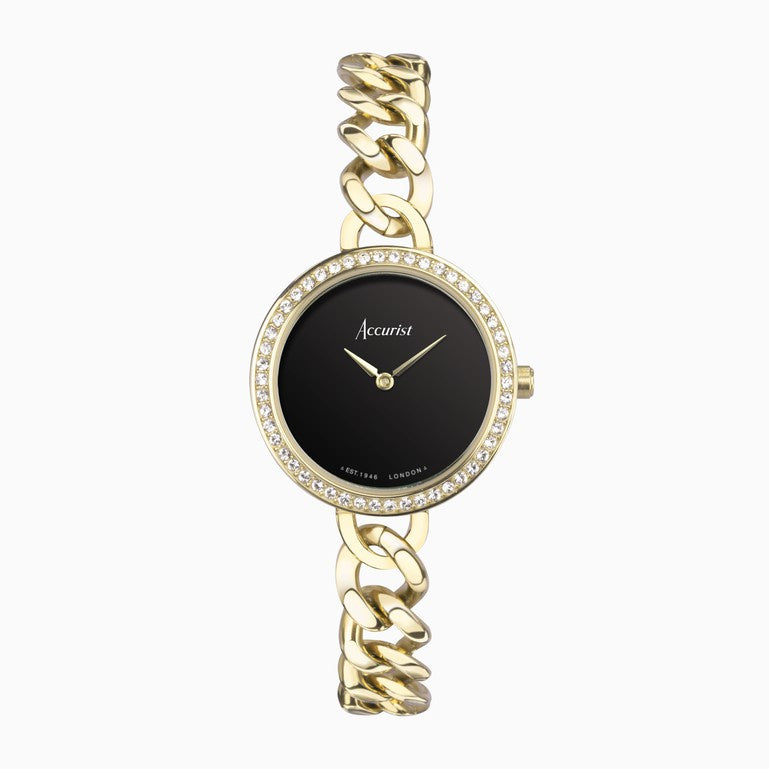Accurist Gold Tone Chain  Bracelet Watch 78006