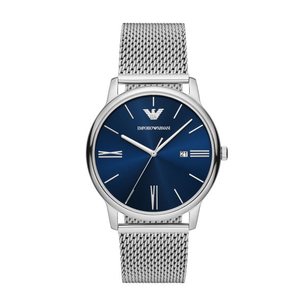 Emporio Armani Gents Minimalist Blue Dial Watch AR11571