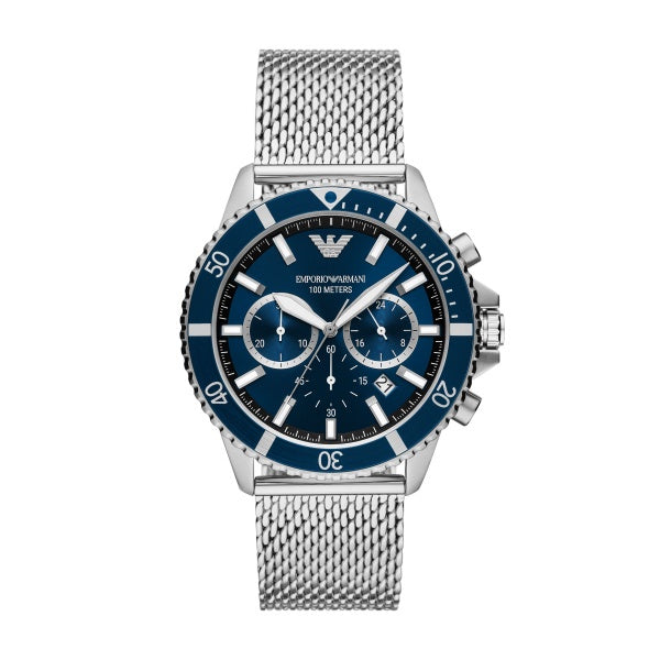 Emporio Armani Gents Stainless Steel Divers Watch AR11587