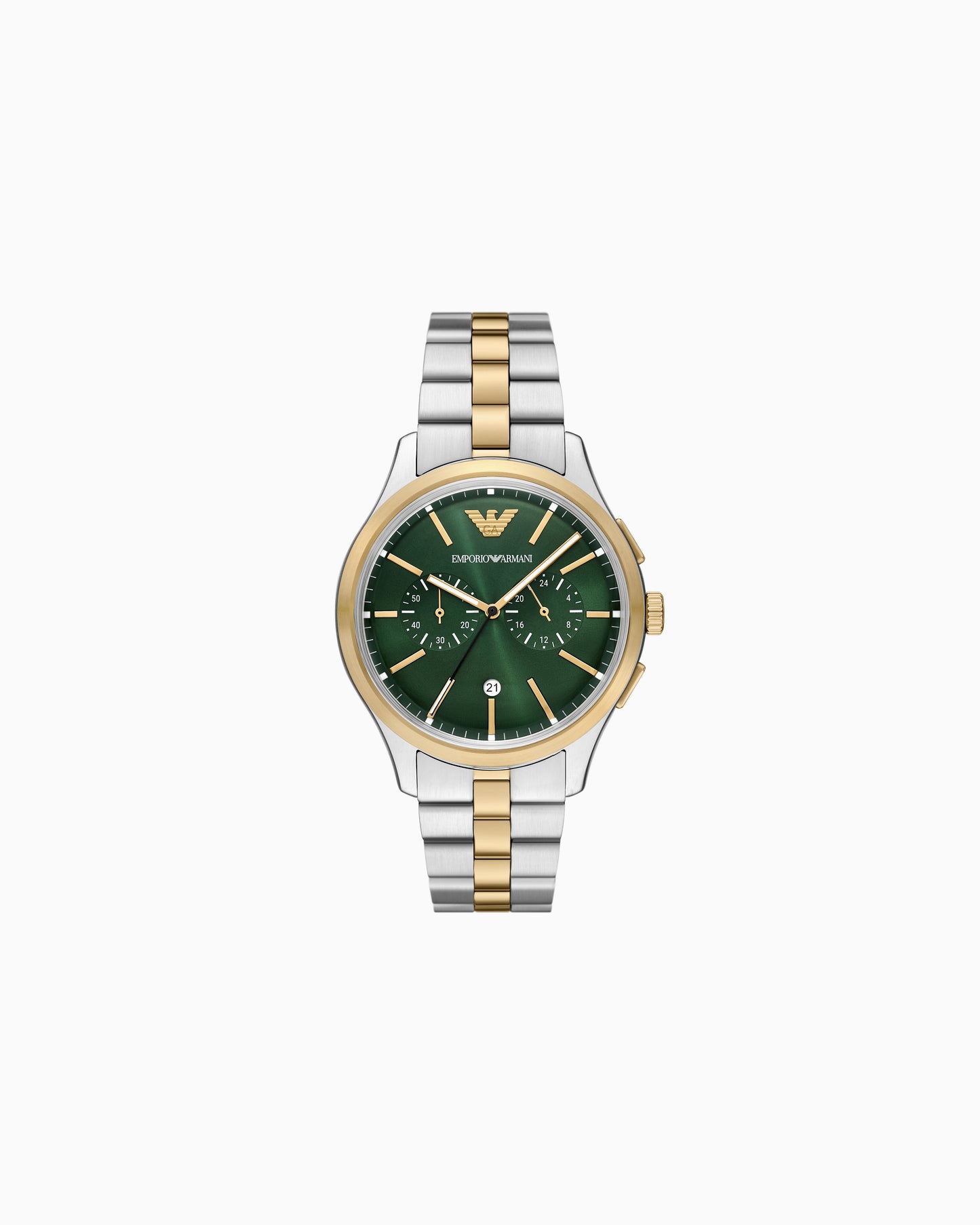 Armani Two Tone Green Dial Watch AR11692