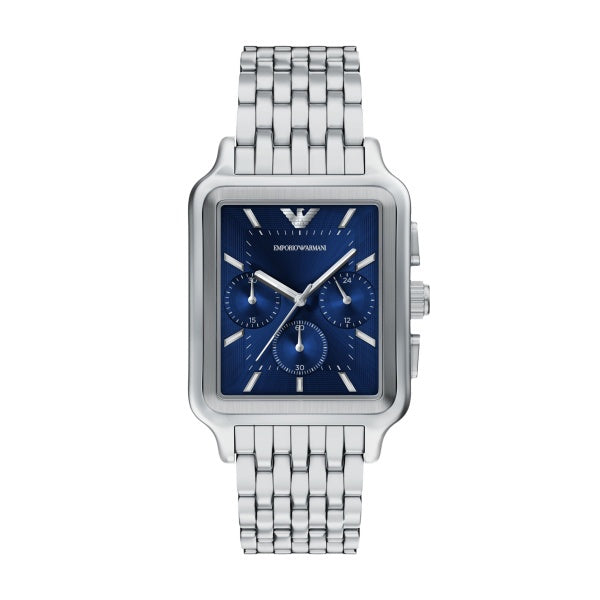 Emporio Armani Stainless Steel Blue Dial Watch AR11750