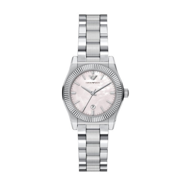 Emporio Armani Federica S/S Pink Dial Watch AR11802