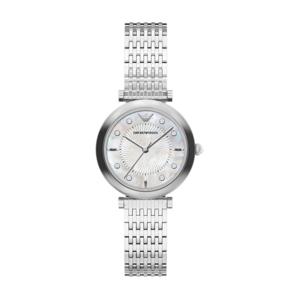 Emporio Armani Archelia Silver Tone MOP Dial Watch AR11807