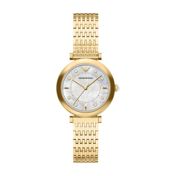 Emporio Armani Archelia Gold Tone MOP Dial Watch AR11809