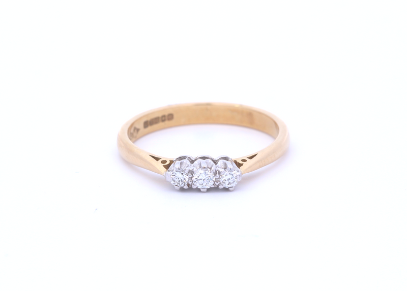 18ct Gold Trilogy Diamond Ring - ASM023