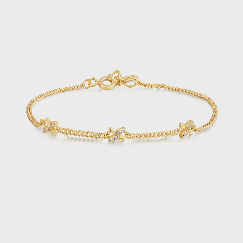 Ania Haie Gold tone Cross Station Bracelet B061-03G