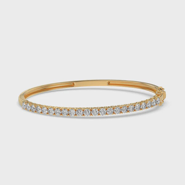 9ct Gold Lab Grown Diamond Bangle 1.99ct