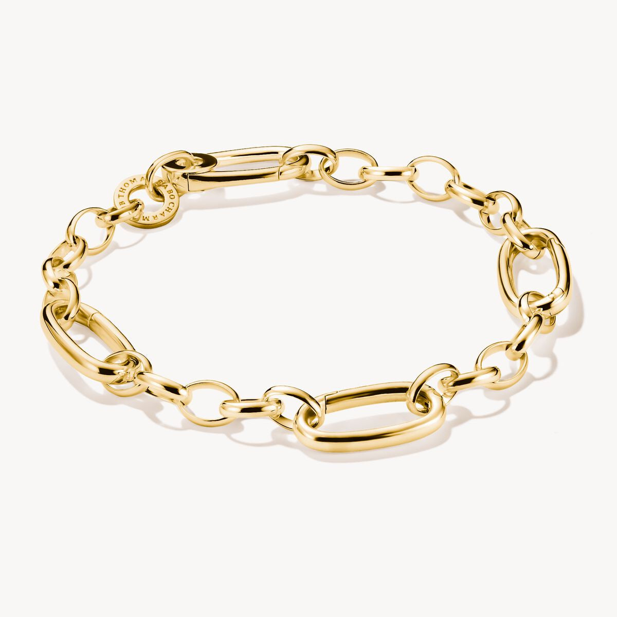 Thomas Sabo Charm Bracelet with three Connect links Gold Plated C1203-413-39
