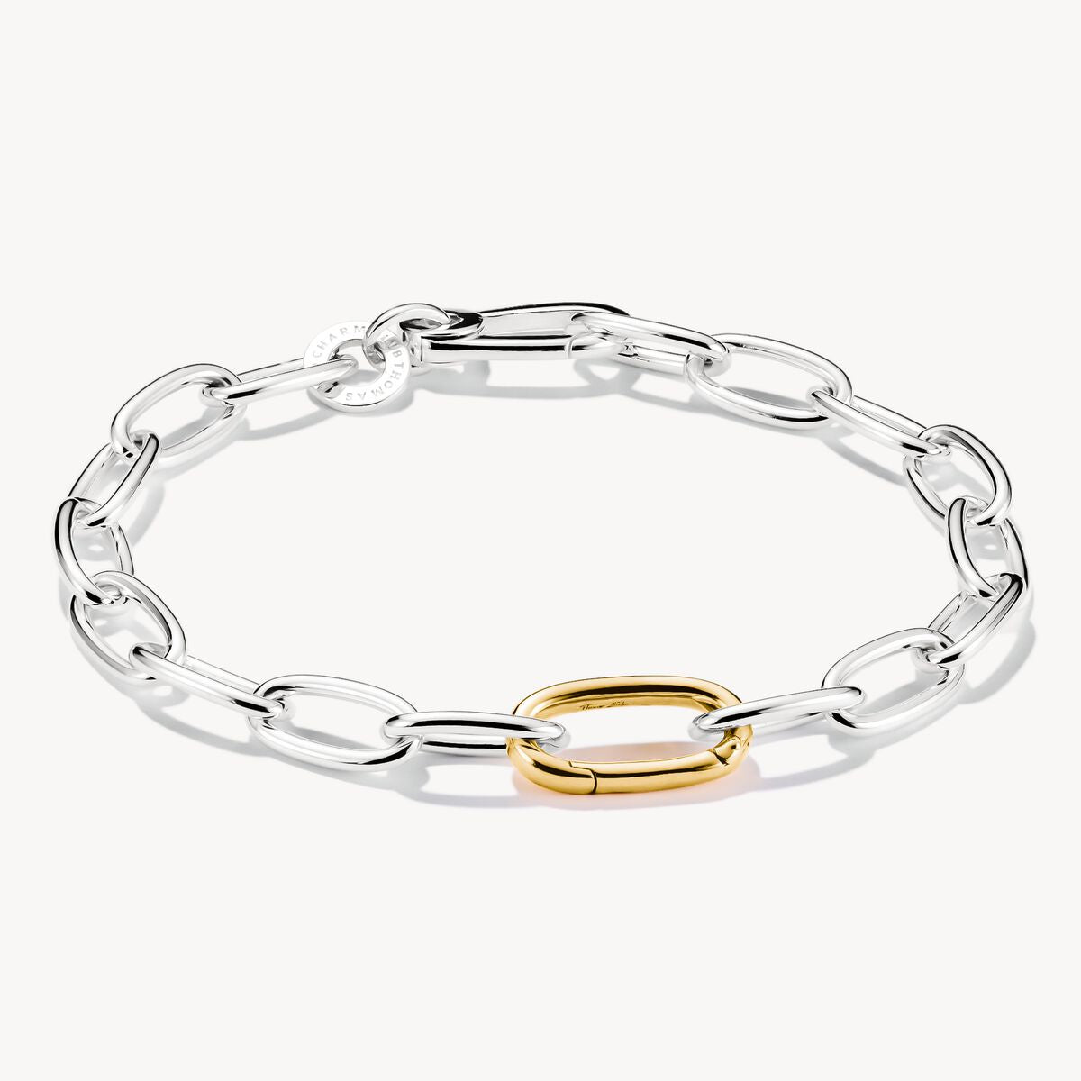 Thomas Sabo Charm Bracelet bicolour with Connect link Silver C1204-413-7