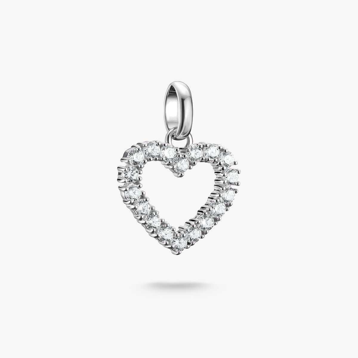 Thomas Sabo Charm Pendant Heart with white stones Connect Silver CC1237-051-14