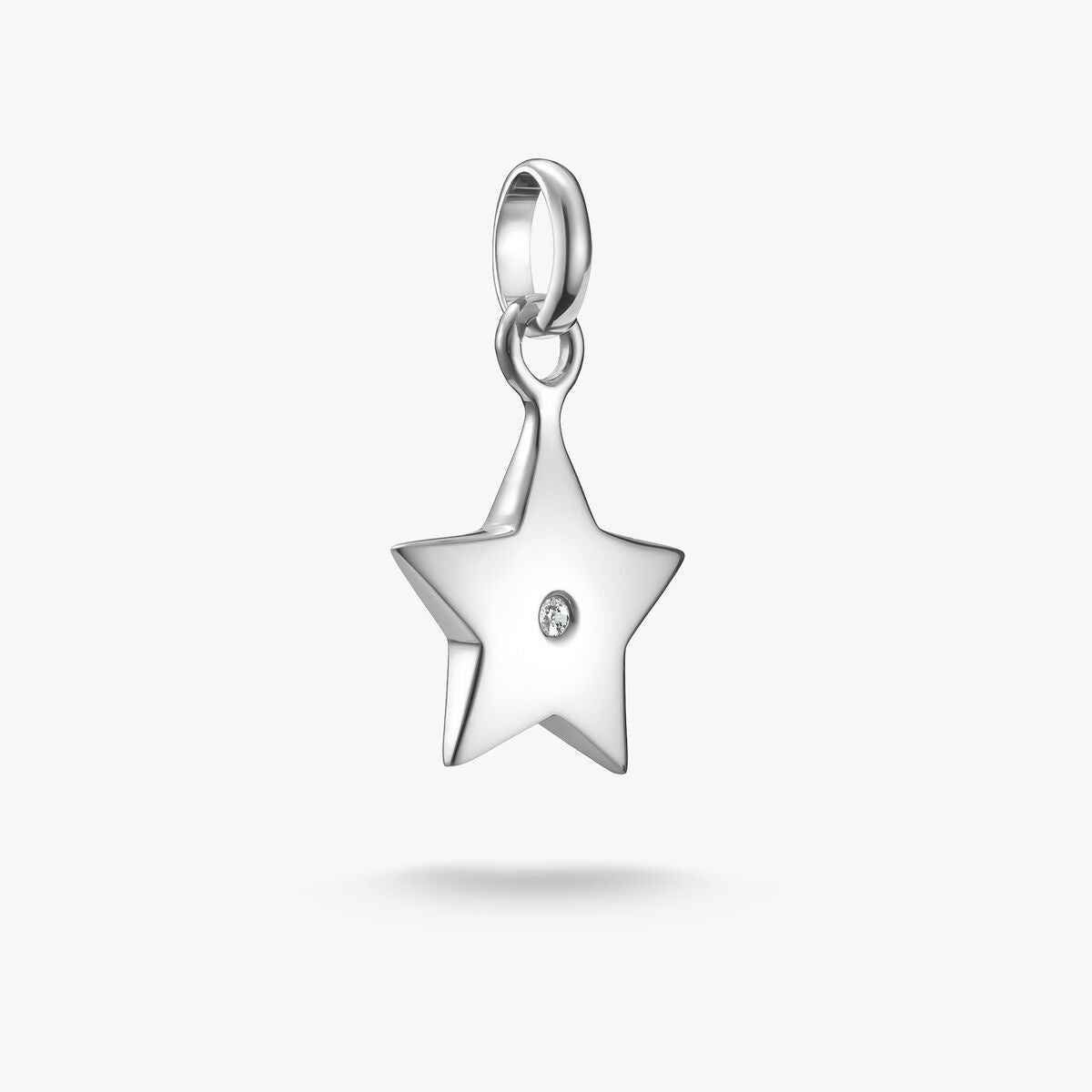 Thomas Sabo Charm Pendant star with white stone Connect Silver CC1238-051-14