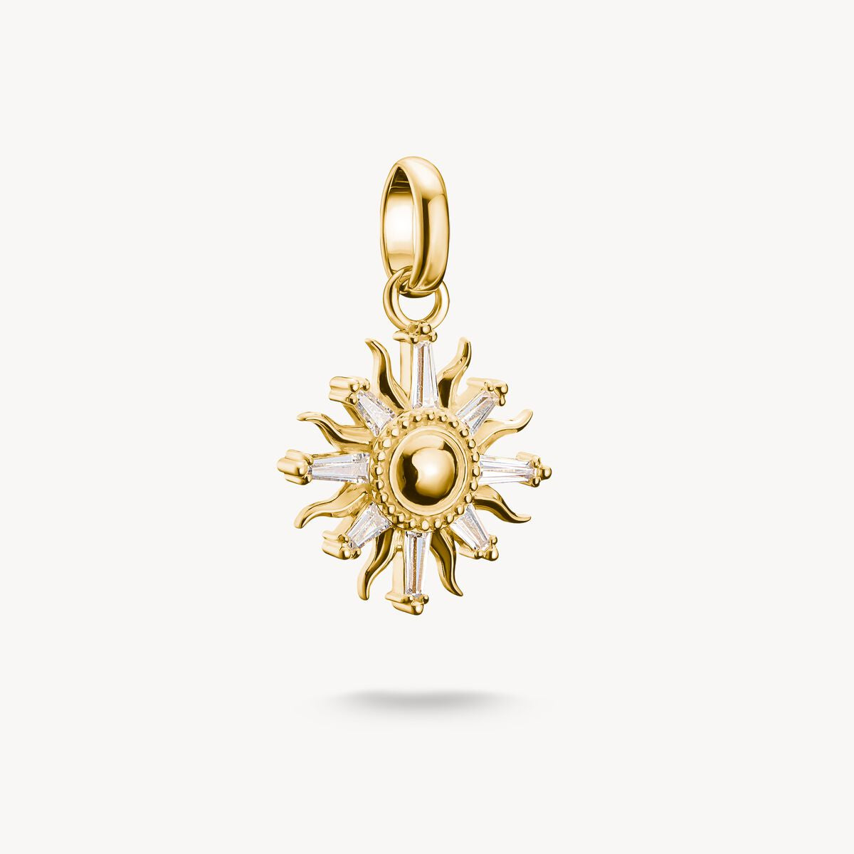 Thomas Sabo Charm Pendant sun with stones Connect Gold Plated CC1246-414-14