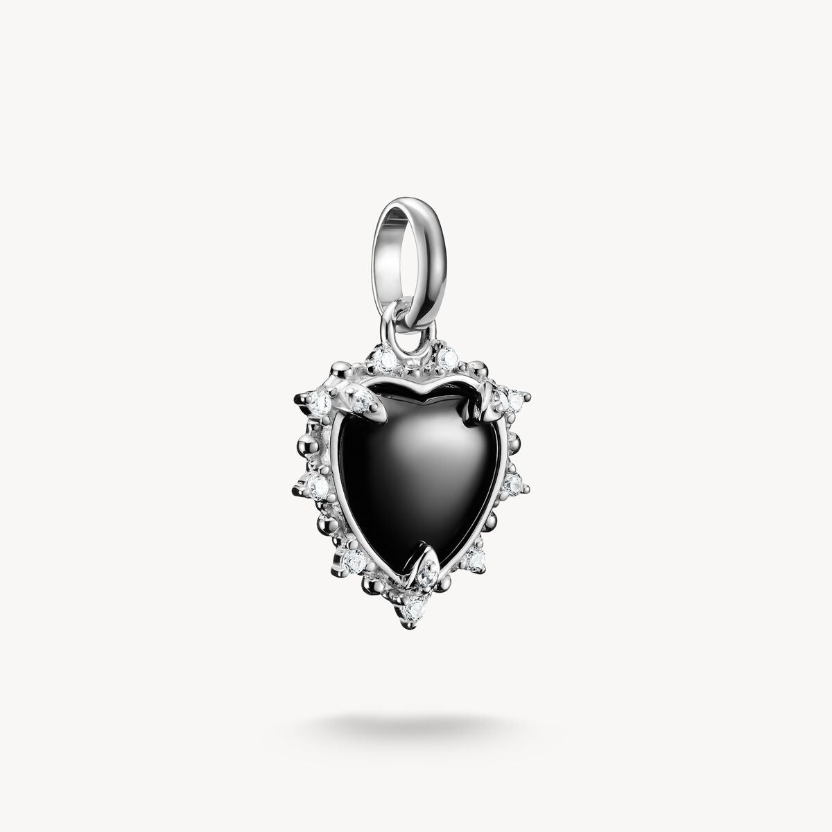 Thomas Sabo Charm Pendant Black Vintage Heart Connect Silver CC1286-643-11