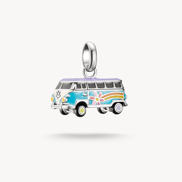 Thomas Sabo Silver Charm Pendant Volkswagen Hippie Bus Connect CC1324-664-7