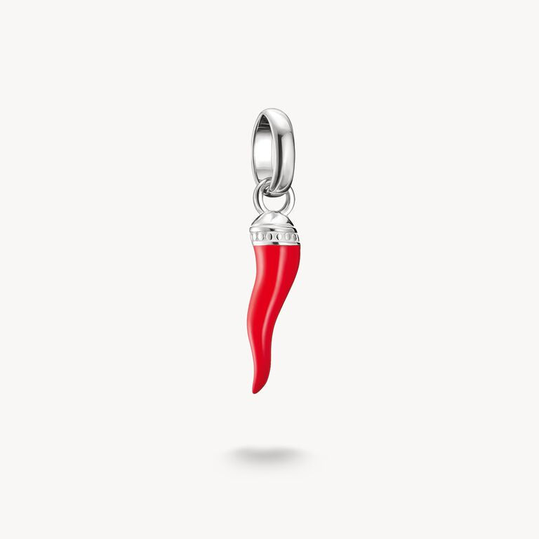Thomas Sabo Silver Charm Pendant Cornicello Red Connect CC1328-007-10