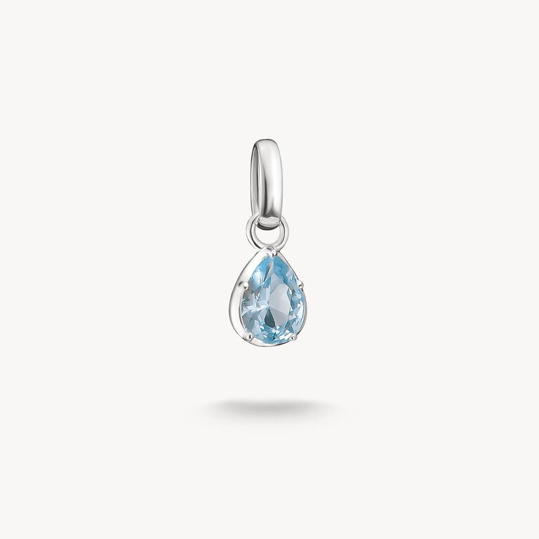 Thomas Sabo Silver Charm Pendant Birthstone March Connect CC1331-699-1