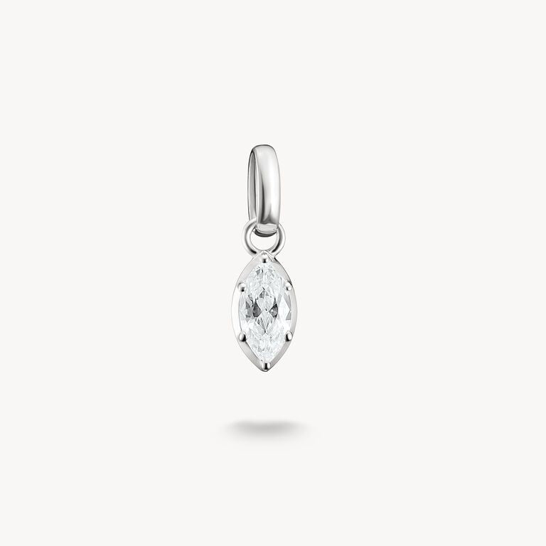 Thomas Sabo Silver Charm Pendant Birthstone April Connect CC1332-051-14