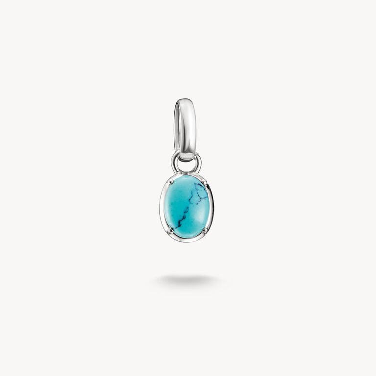 Thomas Sabo Silver Charm Pendant Birthstone December Connect CC1340-404-17
