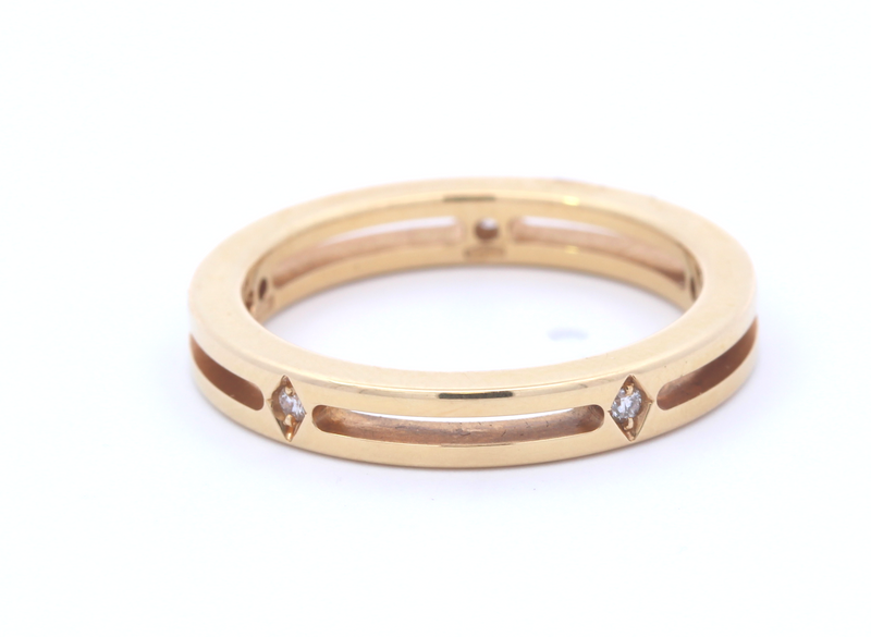 18ct Gold Chimento Diamond Ring - Size M 1/2