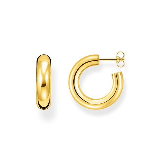 Thomas Sabo Small Chunk Hoop Earrings Gold Plated CR635-413-39