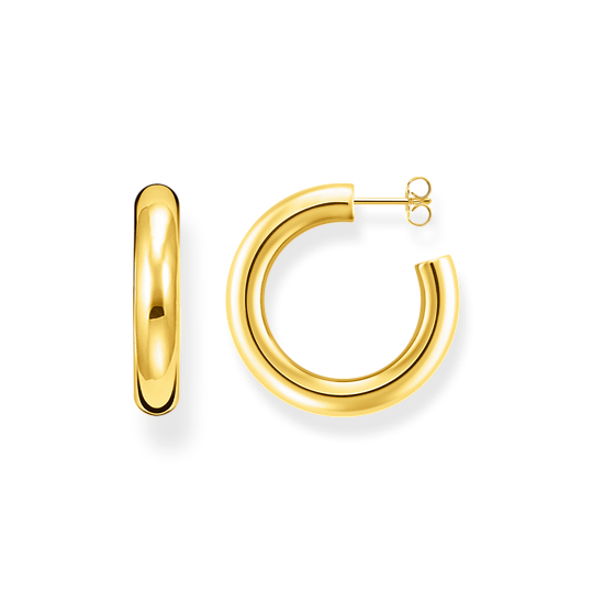 Thomas Sabo Gold Plated Medium Chunky Hoop Earrings CR636-413-39