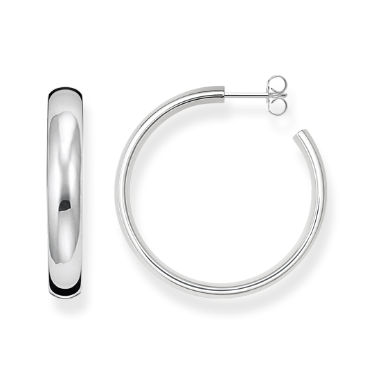 Thomas Sabo Silver Medium Chunky Hoop Earrings CR640-001-21