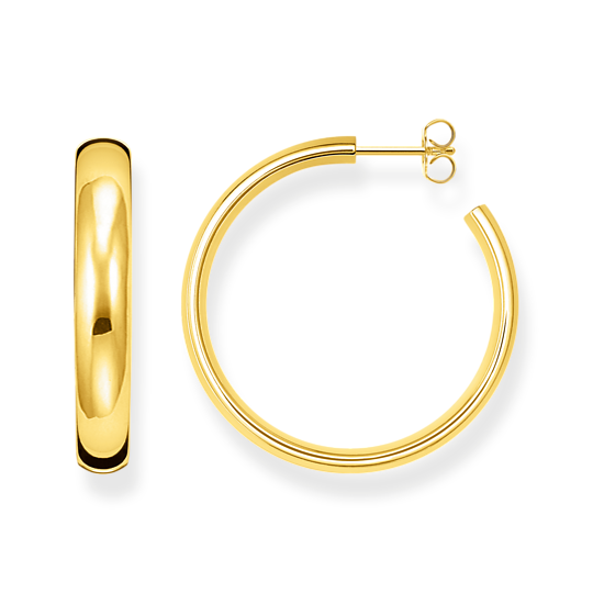 Thomas Sabo Gold Plated Medium Chunky Hoop Earrings CR640-413-39