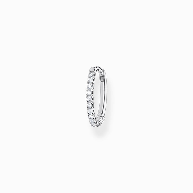 Thomas Sabo Single hoop earring white stones, silver CR657-051-14