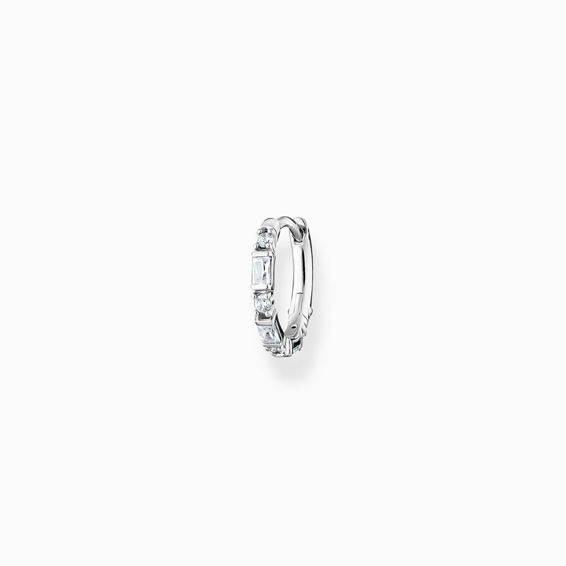 Thomas Sabo Single hoop earring white stones, silver CR666-051-14