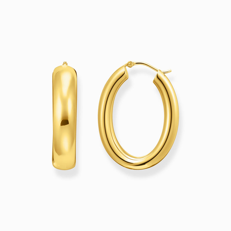 Thomas Sabo Gold-plated big chunky hoop earrings CR739-413-39