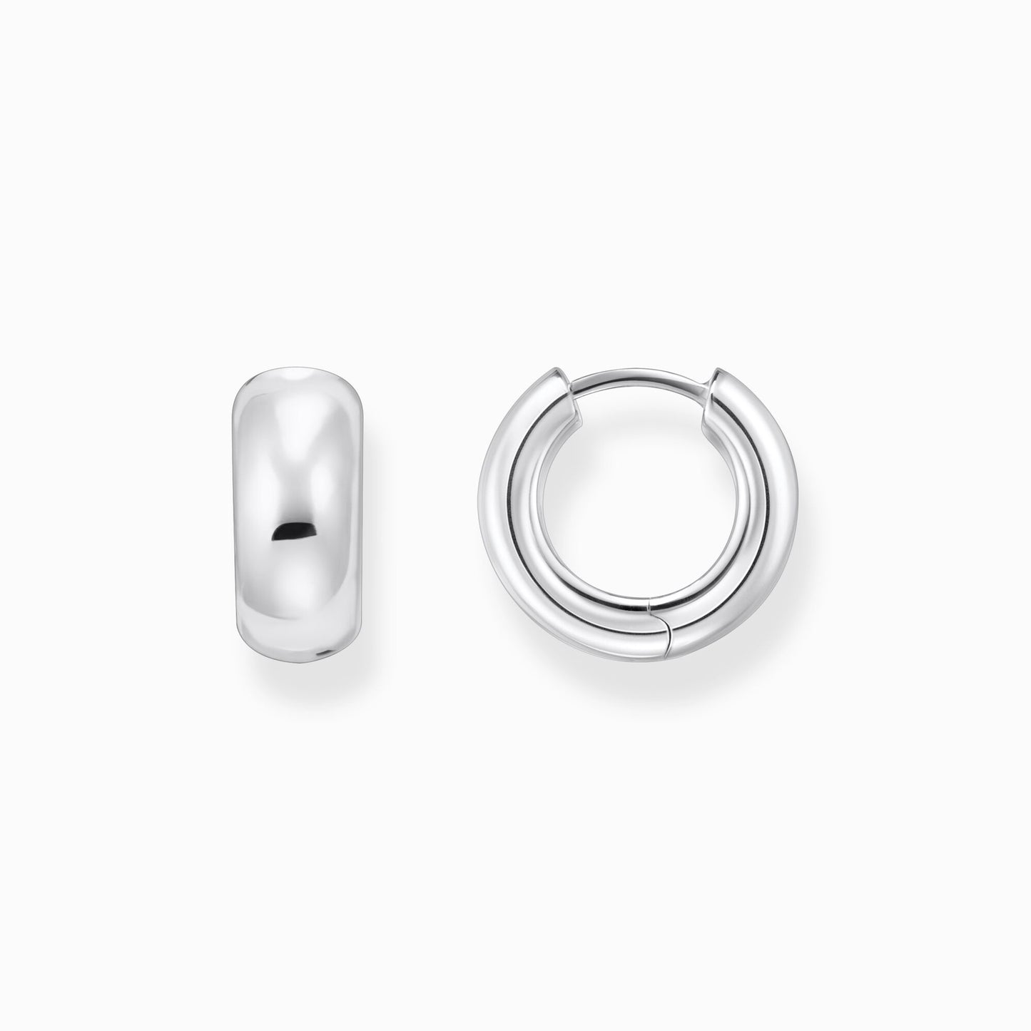 Thomas Sabo Small Silver Hoop Earrings in chunky design CR741-001-21