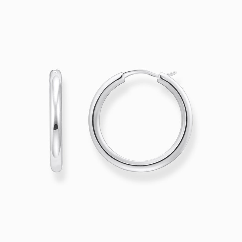 Thomas Sabo Silver classic hoop earrings in wider shape CR745-001-21