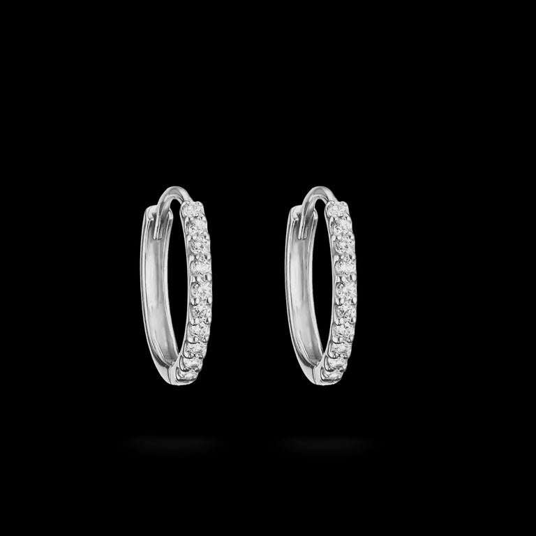 Thomas Sabo Hoop Earrings with white zirconia Sterling Silver CR776-051-14