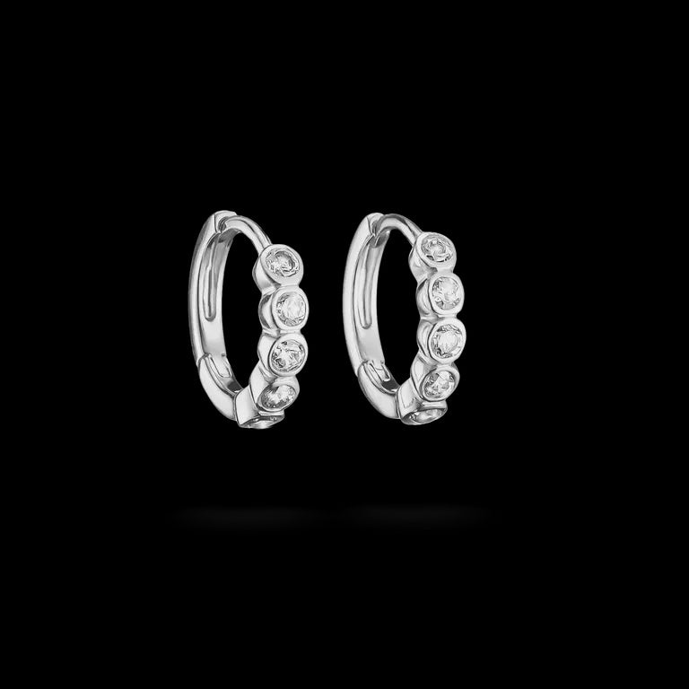 Thomas Sabo Hoop Earrings with white zirconia Sterling Silver CR777-051-14