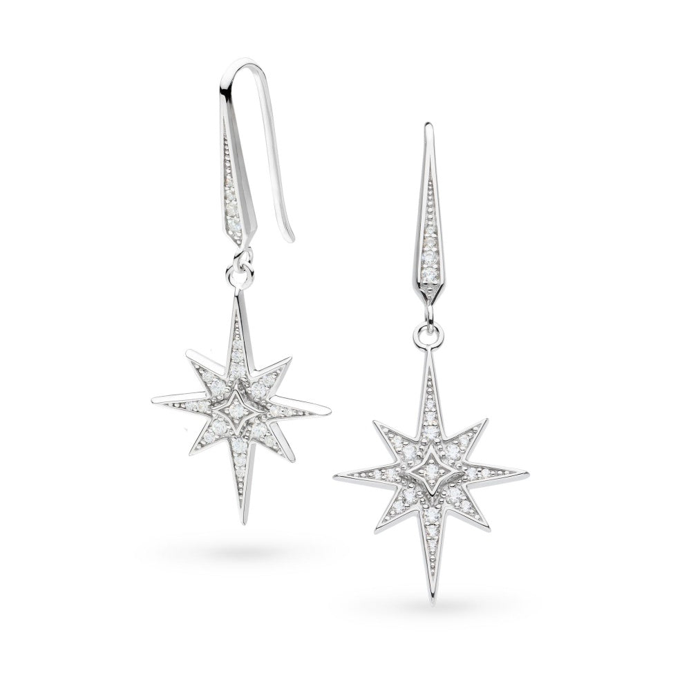 Kit Heath Silver Celeste North Star CZ Earrings 50457CZ