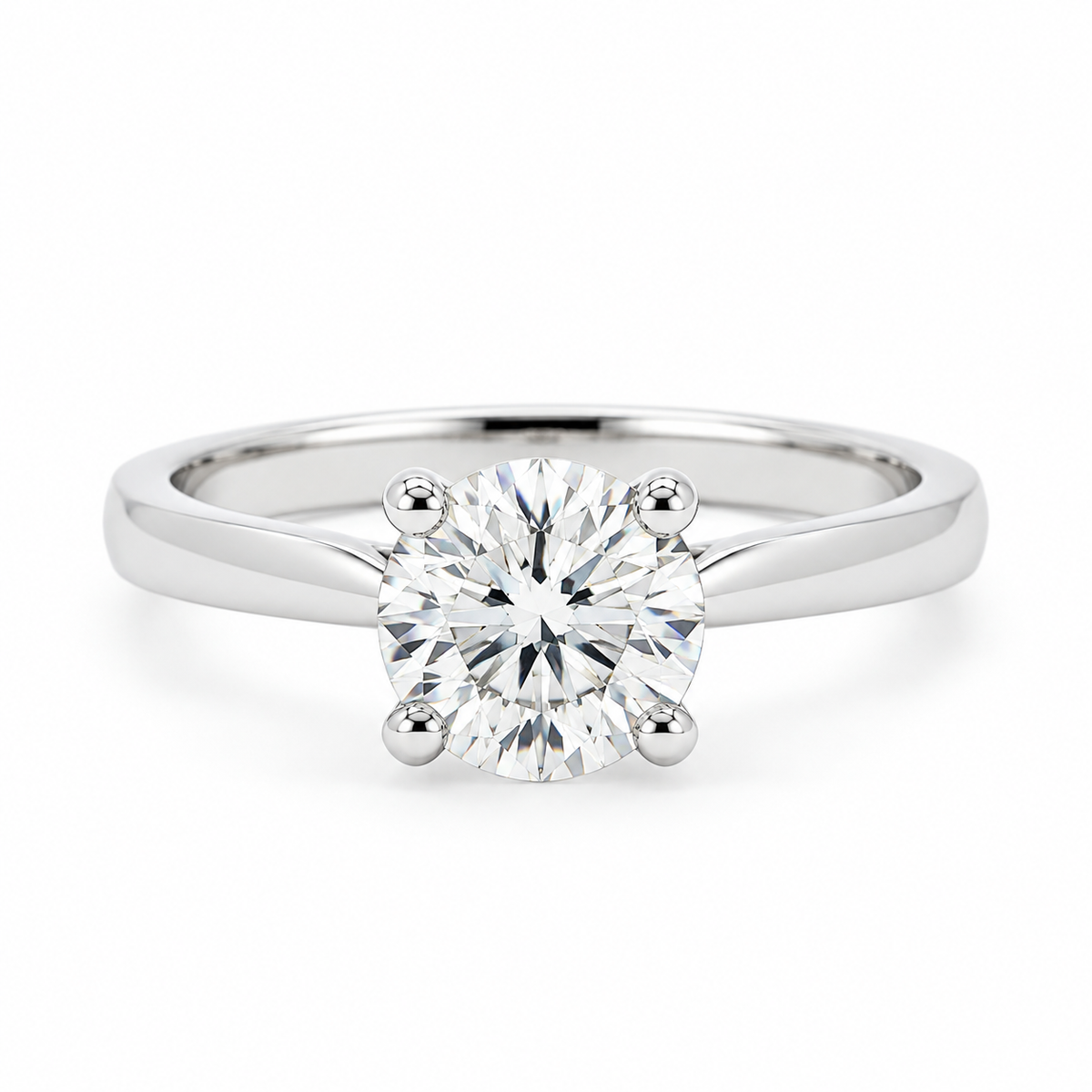 Platinum Lab Grown Diamond Solitaire Ring 1.51ct D VS 1