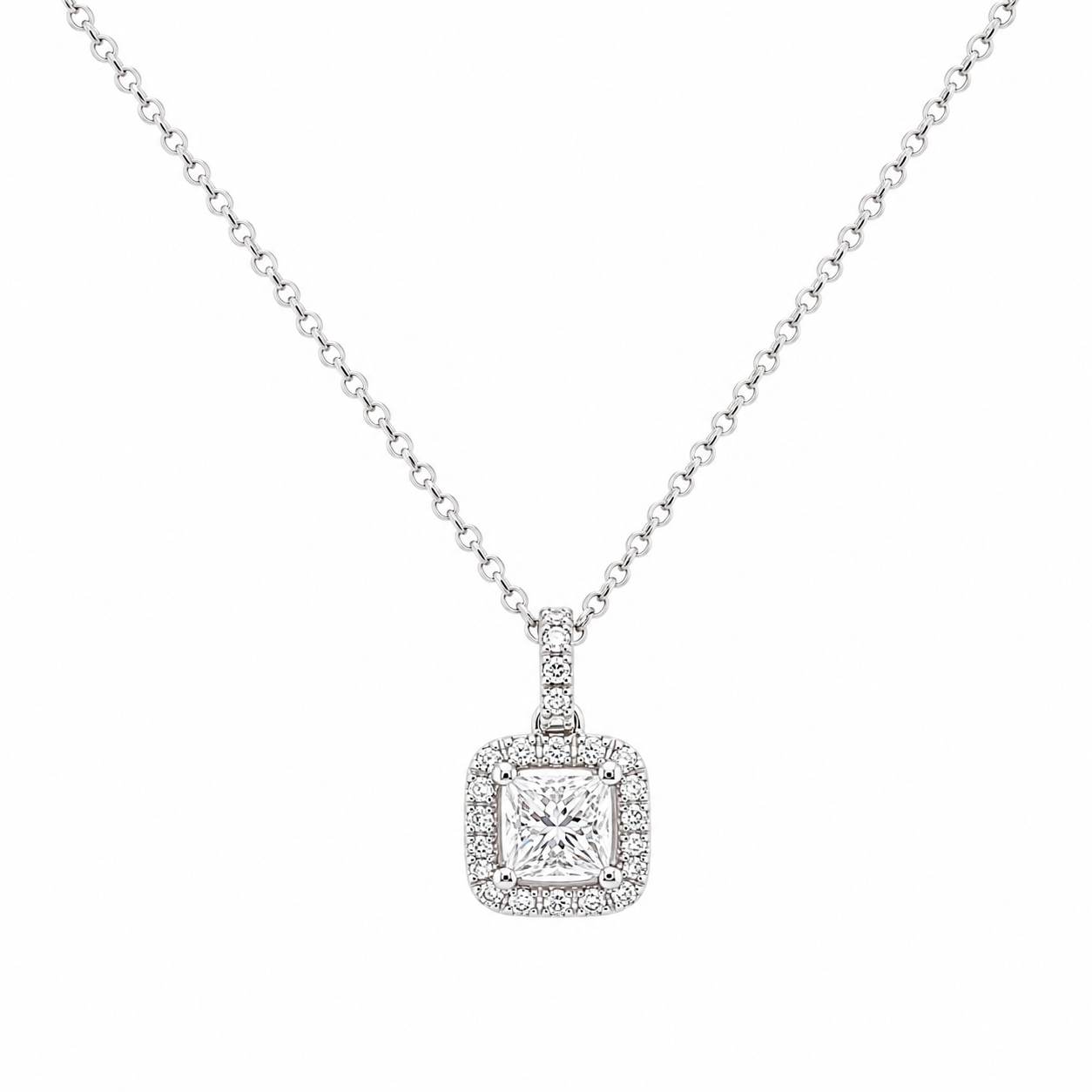 18ct White Gold Gold Diamond Pendant 0.40ct
