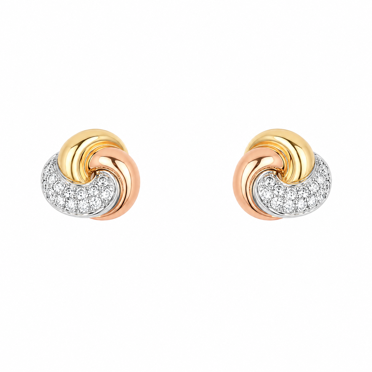 9ct Gold Diamond Drop Earrings - Gold