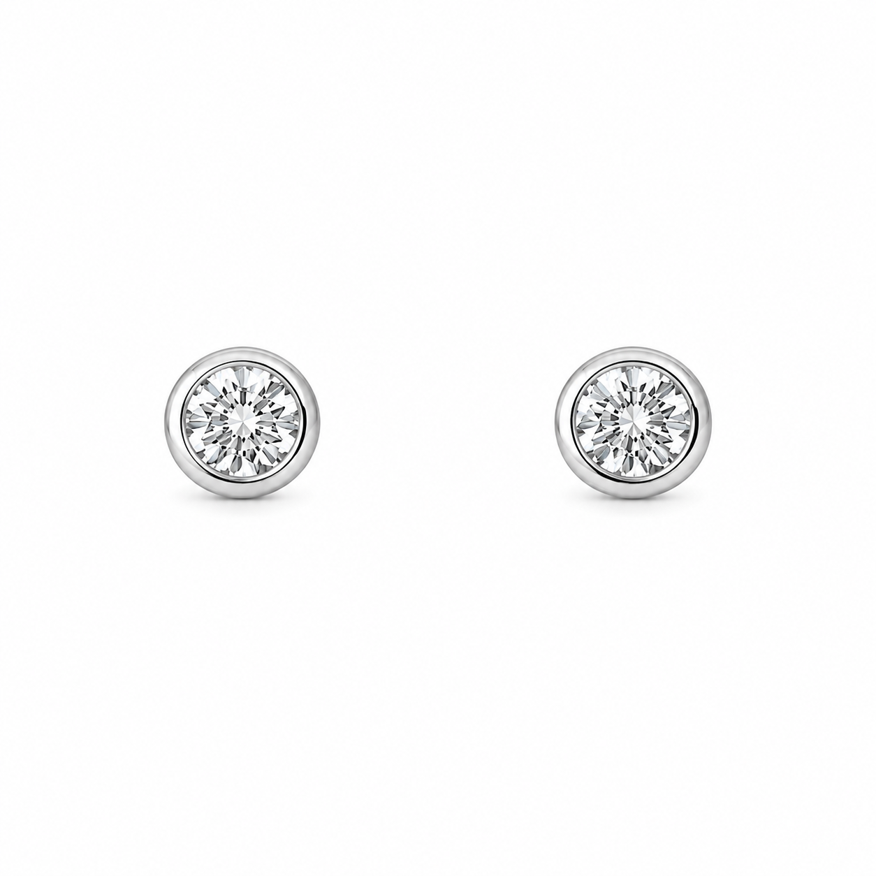 18ct Gold Solitaire Diamond Earrings 0.60ct