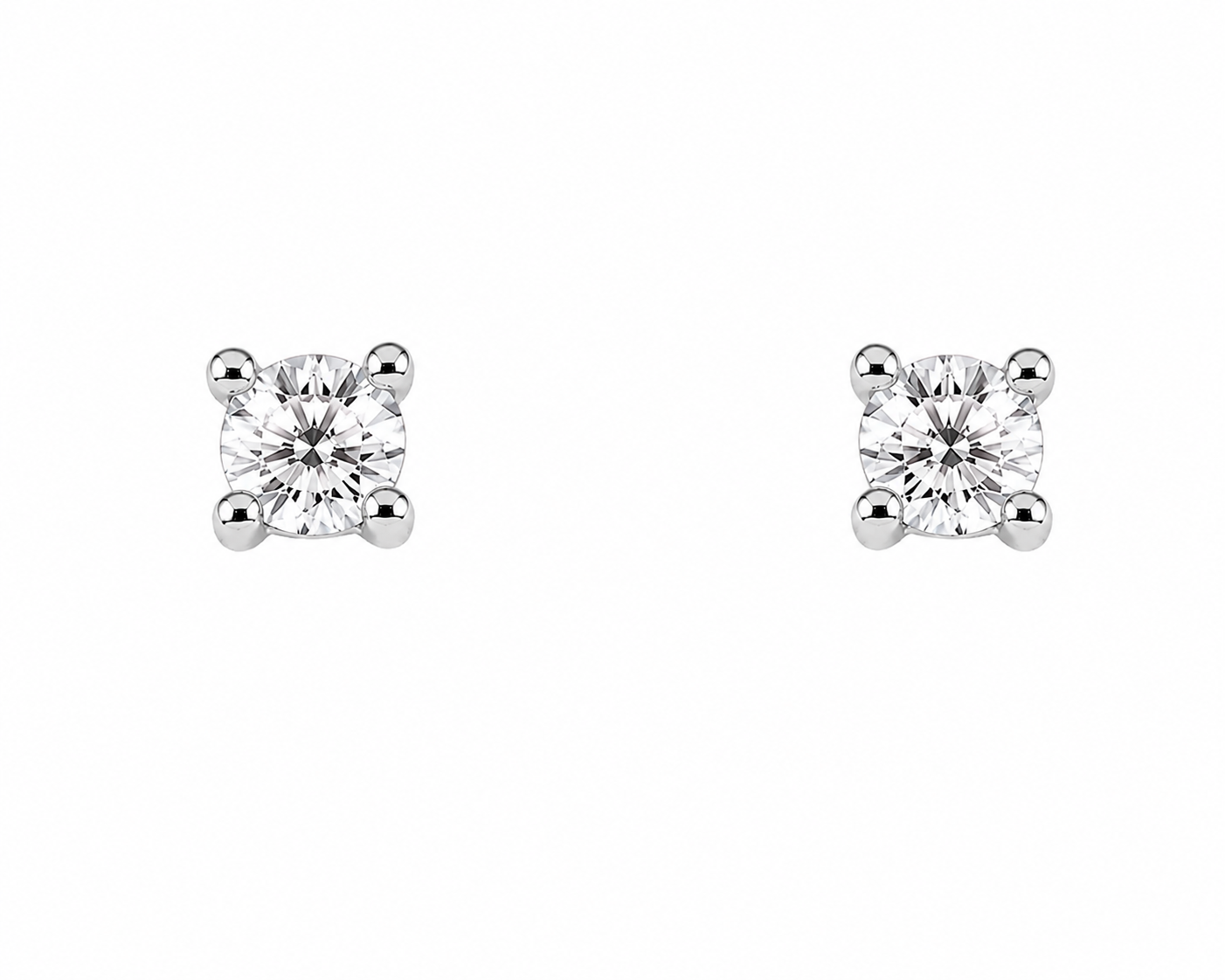 18ct White Gold Diamond Earrings 0.25ct