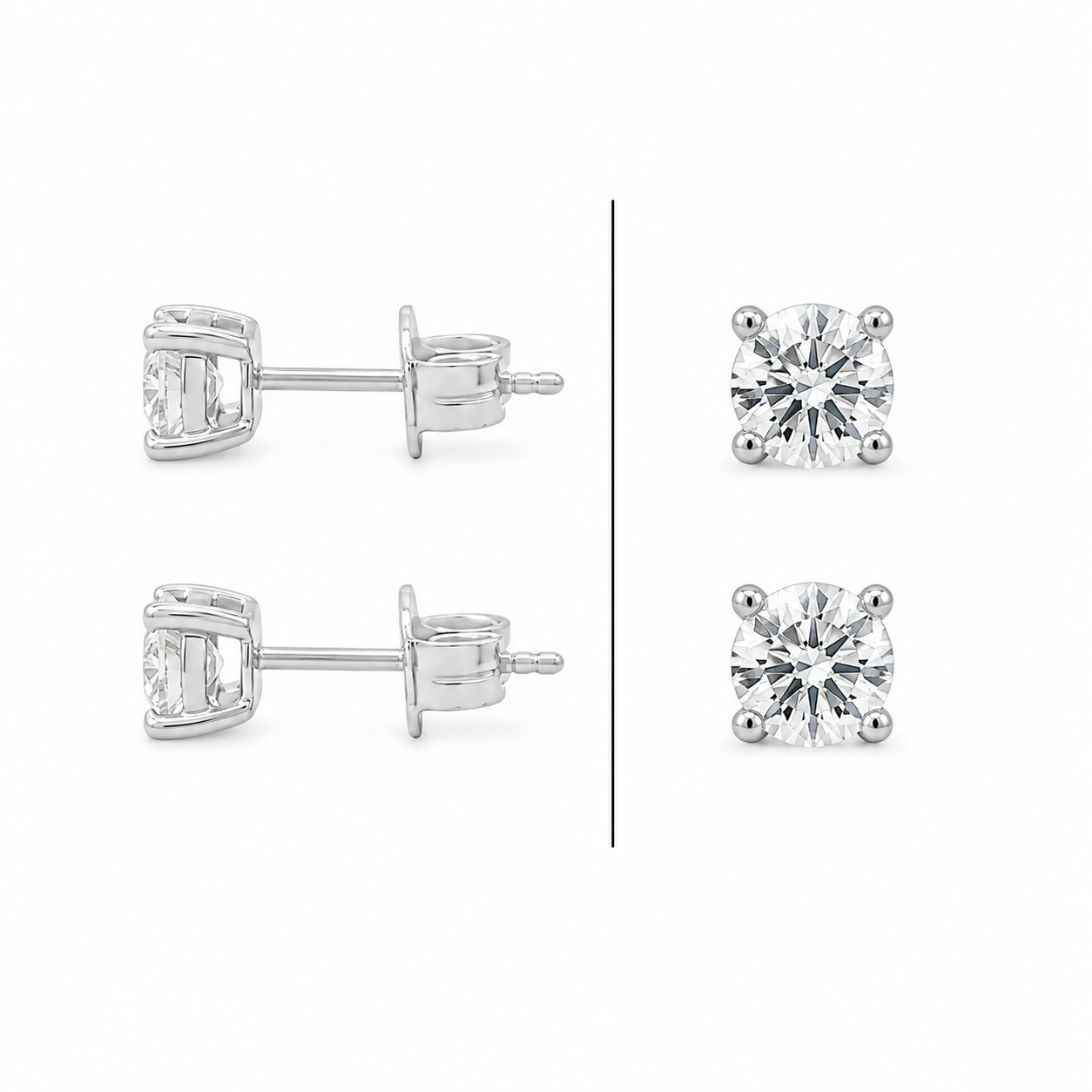 18ct White Gold 0.50ct Diamond Stud Earrings