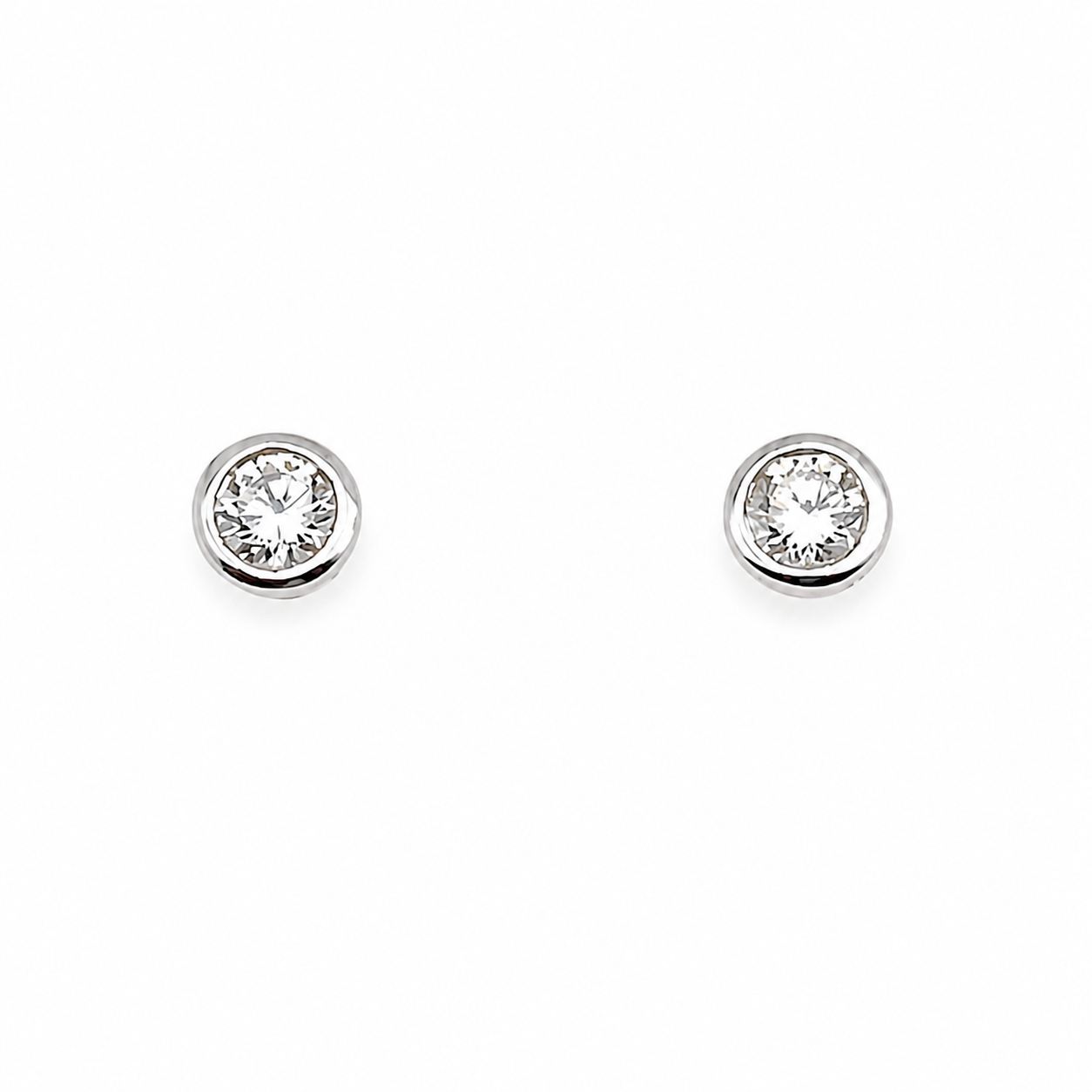 18ct Gold Solitaire Diamond Earrings 0.33ct