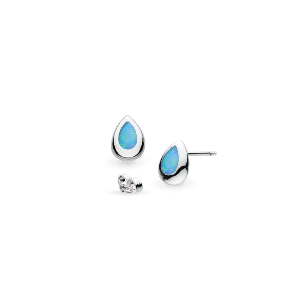 Kit Heath Coast Pebble Blue Opal Stud Earrings 30190BSO