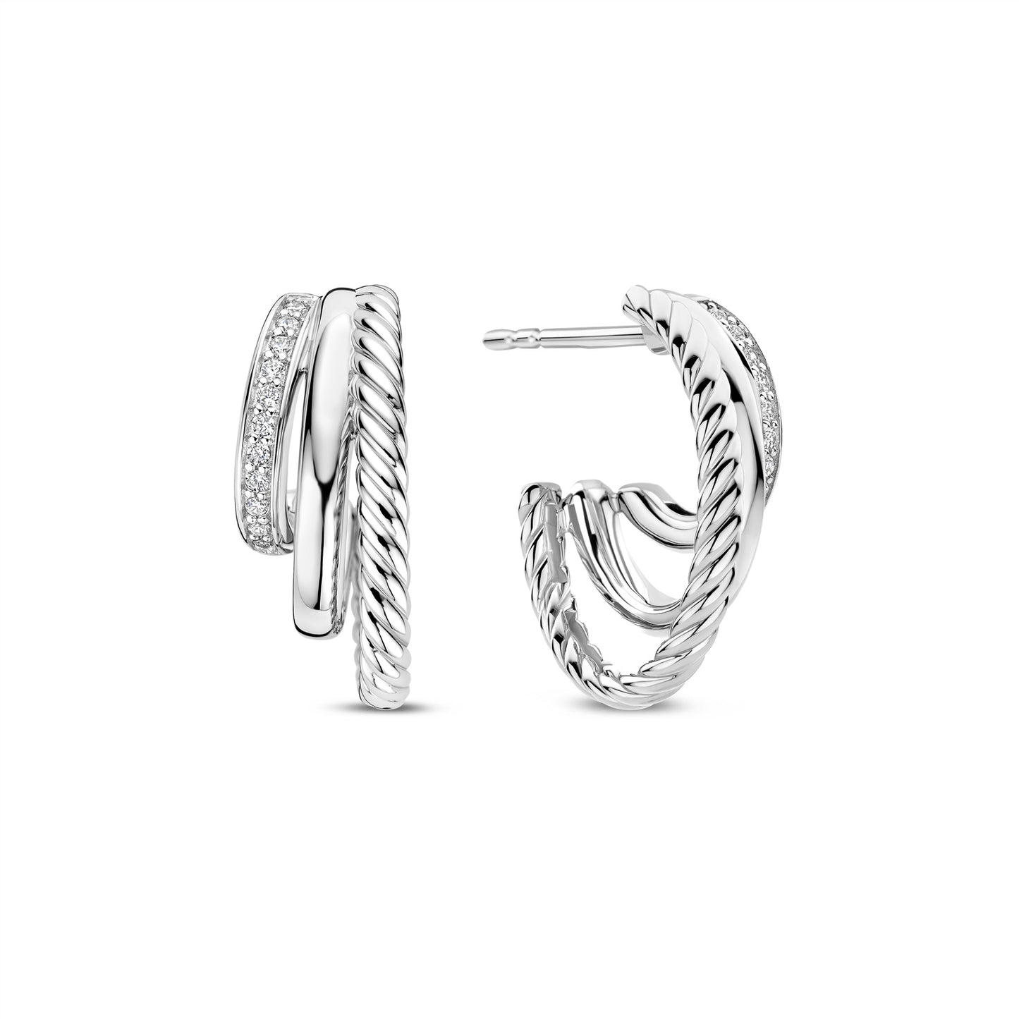 Ti Sento Zirconia Structure Earrings 78068ZI