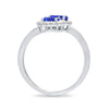 9ct White Gold Tanzanite & Diamond Ring