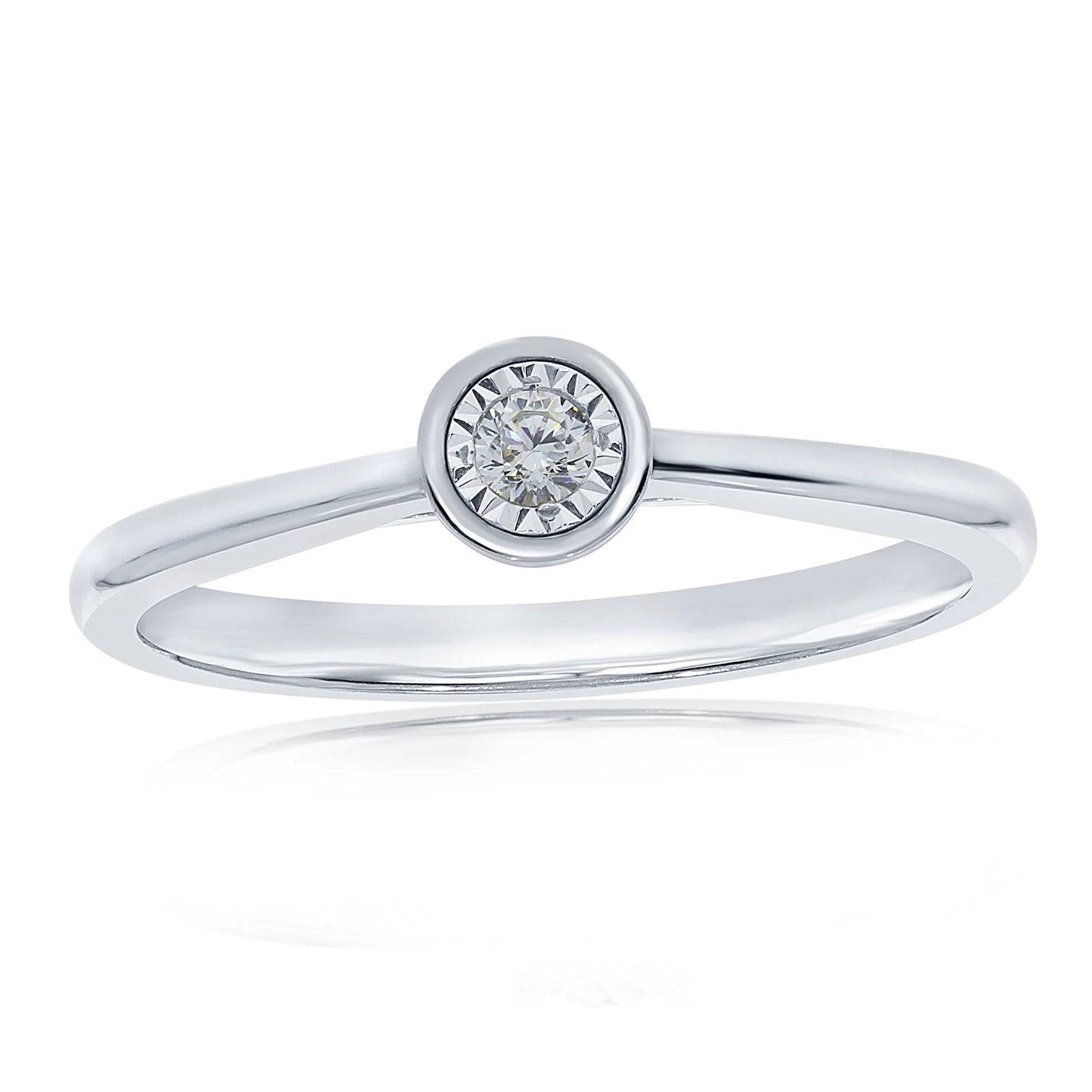 9ct White Gold Diamond Ring - DR1706W